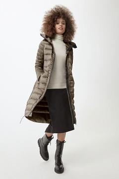 Chamarras Canada Goose Mujer Mexico - Roxboro Chaqueta De Plumas Black Label Kaki DE1658907